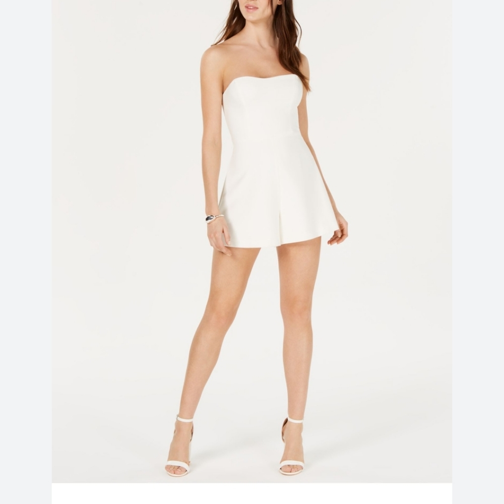 FRENCH CONNECTION Womens White Sleeveless Cocktail Romper